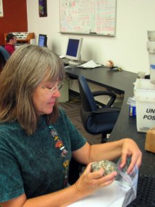 Theresa bags the rock