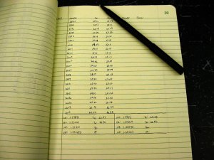The notebook where recordings are stored